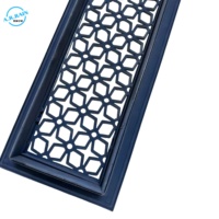 Grille d'aération décorative en acier peint en poudre 1500 mm * 200 mm, grille d'air à motifs pour système HVAC