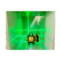 Niveau laser 3D haute précision 12 16 lignes Faisceau vert avec batterie longue durée Étanche pour utilisation intérieure/extérieure