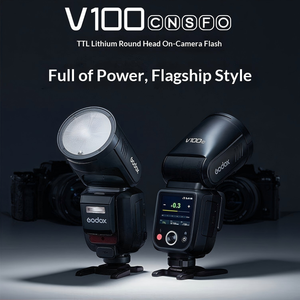 แฟลชติดกล้อง Godox V100 ระดับมืออาชีพ 100W TTL ซิงค์ความเร็วสูง สำหรับกล้อง Canon Sony Nikon <span class=keywords><strong>Fujifilm</strong></span> - Product Image 1
