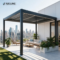 Pergola à toit à lamelles en aluminium sur mesure pour les entrepreneurs et les constructeurs, protection solaire pour la terrasse arrière