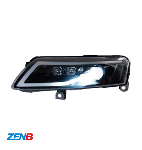 Gruppo Fari per <span class=keywords><strong>Audi</strong></span> <span class=keywords><strong>A6</strong></span> <span class=keywords><strong>C6</strong></span> 2005-2011, Aggiornato allo Stile Rolls-Royce con Lenti LED e Indicatori di Direzione Sequenziali - Product Image 3