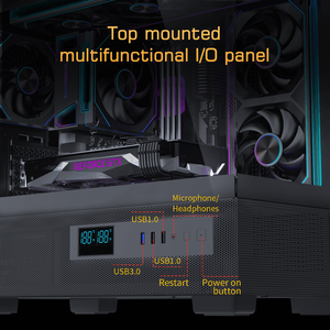 Lovingcool 2026, Oferta, Gabinete <span class=keywords><strong>Gamer</strong></span> Personalizable con Pantalla <span class=keywords><strong>de</strong></span> Temperatura, Torre Completa, Compatible con ATX, MATX, ITX, Gabinete para PC con Refrigeración Líquida para <span class=keywords><strong>CPU</strong></span> - Product Image 4