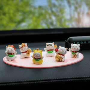 Figurine de chat porte-bonheur miniature, mini figurines Maneki Neko en plastique pour décoration de gâteau, décoration de bureau, pot de plante, paysage miniature - Product Image 5