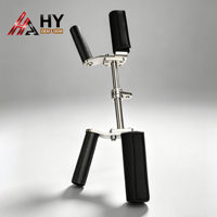 HY-Heavy Duty Steel Rotating Cable Bicep Tricep Curl Handle High Pulley Arm Strength Training Workout Attachment 3 PCS Set