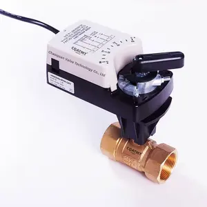 Válvula de esfera elétrica CQATMT interruptor elétrico analógico 4-20MA ângulo ajustável 2 vias 3 vias válvula de controle de água