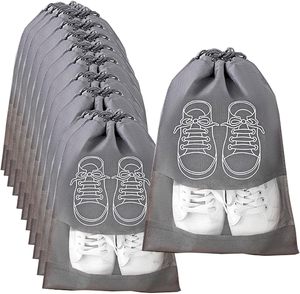 Bolsa de Viaje para Zapatos con Cordón, de Tela No Tejida, Ecológica, a Prueba de Polvo, con Logotipo Personalizado - Product Image 1