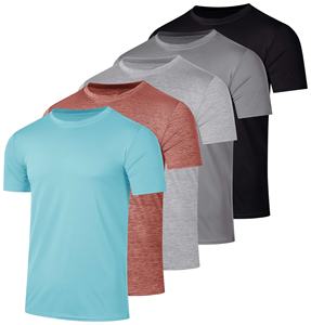 T-shirt de compression OEM, lot de 1/5, t-shirts d'entraînement pour hommes, athlétiques, course à pied, salle de sport, séchage rapide, performance, évacuation de l'humidité - Product Image 1