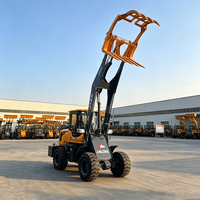 Chargeur frontal sur roues à moteur diesel robuste, machine de chargement polyvalente pour la construction, certifiée CE ISO