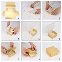 Boîte carrée en papier de style chinois faite à la main 5,5x5,5x2,5 cm pour l'emballage de savon et de gâteaux en argile