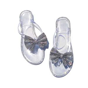 <span class=keywords><strong>Chanclas</strong></span> de Mujer al por Mayor, Talla Grande, Estilo Veraniego, con Lazo, Brillantes, con Diamantes de Imitación, Ligeras, de PVC - Product Image 5