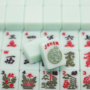 Fichas de Mahjong Judías Americanas/Occidentales, 166 Piezas, Melamina, 30 mm, Color Jadeíta, Mahjong Pequeño para Viajar, Conveniente - Product Image 6