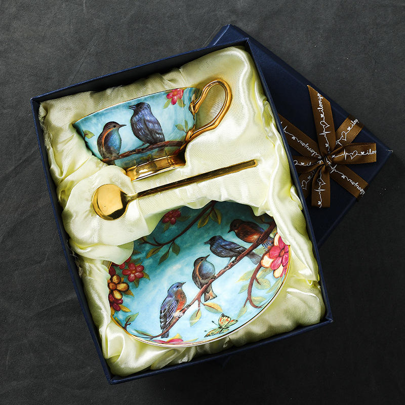 Bluebird 1 cup 1 dish 1 spoon gift box