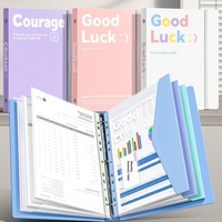 Carpeta de Hojas Sueltas A4, Transparente, con Logotipo Impreso, para Documentos, Exámenes, Almacenamiento, Superventas Transfronterizo