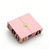 Boîte cadeau haut de gamme écologique à double porte pour bijoux et montres, fermeture magnétique, design biseauté personnalisable pour cadeaux de demoiselles d'honneur