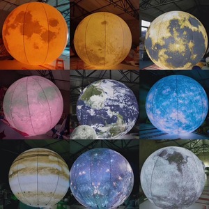 <span class=keywords><strong>Ballon</strong></span> gonflable de forme de lune de planètes des prix bon marché pour la publicité, ballons gonflables de globe avec la LED - Product Image 3