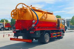 Camion aspirateur de boues septiques FAW robuste, export sur mesure, réservoir en acier au carbone et acier inoxydable, option pompe à vide Jurop importée - Product Image 2