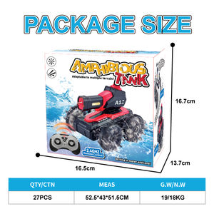 Lucky Toys Land and Water Vehicle RC Control Tank Jouets de tir à l'eau avec télécommande - Product Image 4