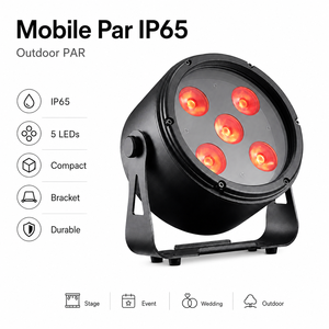 ไฟพาร์ LED DMX ไร้สายกันน้ำ BO-IP5 5x18W แบบชาร์จไฟได้ สำหรับเช่าใช้งานในงานอีเว้นท์ - Product Image 2
