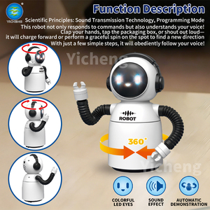 Jouets robots en plastique programmables à commande vocale DIY, kit <span class=keywords><strong>de</strong></span> construction STEM pour enfants, 25 pièces, contrôle sonore, <span class=keywords><strong>yeux</strong></span> LED - Product Image 2