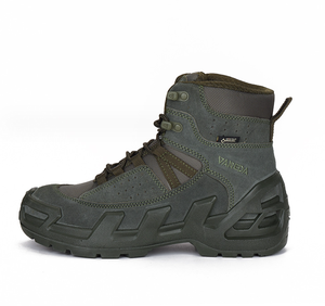 TSB08 Durable Stock Middle High Low Green Suede Cow Leather Breathable <b>Hiking</b> <b>Boots</b> - Product Image 1