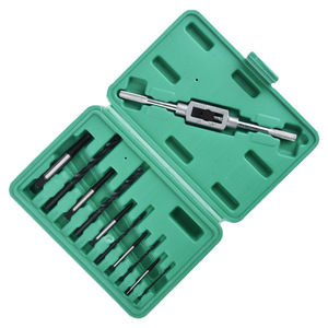 11 Pc Broken Screw Extractor Set Spiral Flute Metric Drill Bit Tap Wrench For Damaged Screw Or Bolt Removal - Product Image 1