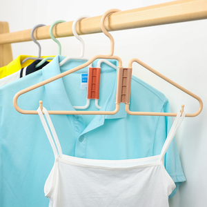 Multifunction Half Foldable Plastic Clothes <strong>Hanger</strong> With Non Slip Shoulder Foldable <strong>Hangers</strong> for Wardrobe &amp; Living Room Organizer - Product Image 3