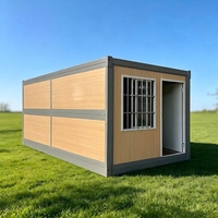 Maison préfabriquée pliable coupe-vent en panneaux sandwich d'acier, pour ferme, bureau, dortoir, entrepôt et stockage