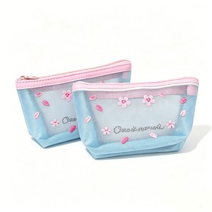 Bolsa de malla fresca y portátil para niñas, monedero <span class=keywords><strong>Sanrio</strong></span>, bolso de mano pequeño con patrón floral, cierre de cremallera, bolsa de almacenamiento transpirable - Product Image 5