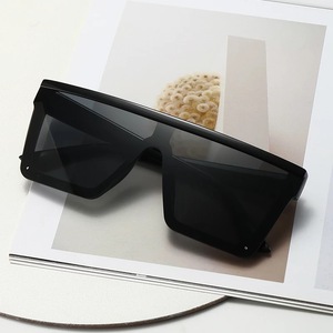 Fashion Oversized <b>Square</b> Protection Unisex <b>Sunglasses</b> OEM Logo Mirror Lenses - Product Image 6