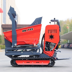 Mini-dumper sur chenilles robuste de 520 kg, camion-benne rotatif avec inclinaison à 90 degrés, facile à utiliser - Product Image 6