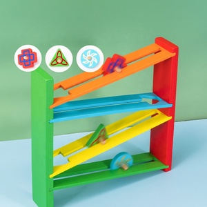 Hoye Craft Gỗ Trượt Xe Đồ Chơi Theo Dõi Đầy Màu Sắc Con Quay Hồi Giao Tay Mắt Phối Hợp Đồ Chơi - Product Image 6