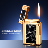 Briquet à gaz butane gonflable en métal avec relief 3D, logo personnalisé, cadeaux d'affaires, allumage par impulsion latérale