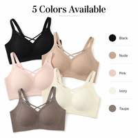 Soutien-gorge sans couture original, effet liftant, pour poitrine petite, avec bonnets fixes, maintien des zones latérales, design fin, sans armatures