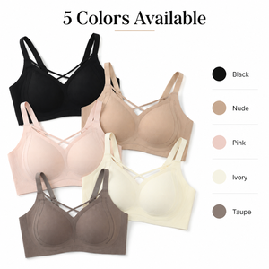 Soutien-gorge sans couture original, effet liftant, pour poitrine petite, avec bonnets fixes, maintien des zones latérales, design fin, sans armatures - Product Image 1