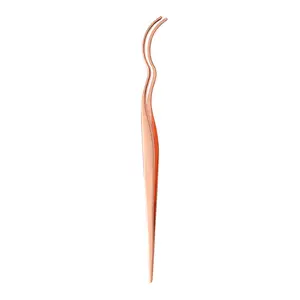 Wholesale Mini Slant Private Logo Grip Eyebrow Best Rose Gold Craft Tweezers Lash Pointed Colorful For Facial Hair Personal Logo