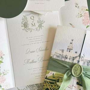 Conjunto de Invitaciones de Boda Personalizables de Alta Gama, Juego Completo para Empresas de Eventos de Boda, Pedidos al por Mayor - Product Image 5