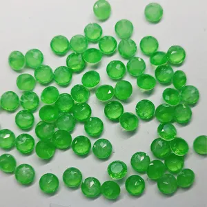 Yizuan Fusion кварц Зеленый Изумрудный Параиба круглые/овальные/причудливые граненые кристаллические стеклянные синтетические камни