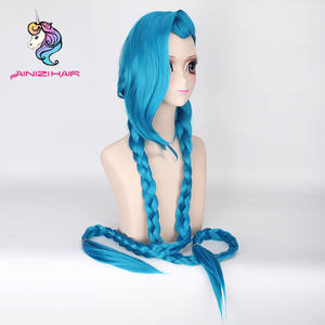 Perruque de cosplay de haute qualité Ainizi China Wigs Vendor pour le champion <span class=keywords><strong>Jinx</strong></span> de <span class=keywords><strong>League</strong></span> <span class=keywords><strong>of</strong></span> Legends, pour exposition de jeu ou Halloween - Product Image 4