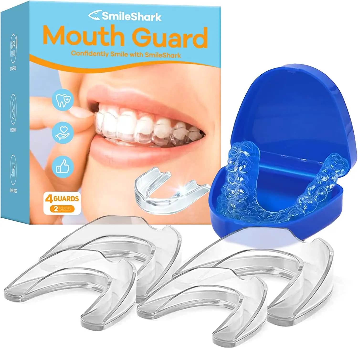 Protège-dents pour le grincement des dents, protège-dents de nuit contre le TMJ et le bruxisme, protège-dentaires professionnels, pour la bouche et les joues
