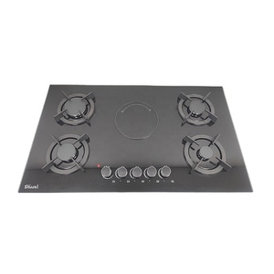Vidrio superior de 90cm de ancho, 4 de <span class=keywords><strong>gas</strong></span>, 1 <span class=keywords><strong>estufa</strong></span> <span class=keywords><strong>eléctrica</strong></span> híbrida, 1 cocina combinada, SGE59002 - Product Image 2