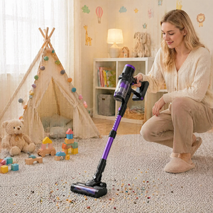 <span class=keywords><strong>Aspirateur</strong></span> sans fil <span class=keywords><strong>mural</strong></span> 120W 12kPa avec moteur à balais, batterie 3600mAh, autonomie 45min, balai serpillière 2-en-1 pour usage domestique et commercial - Product Image 4