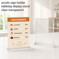 Support de numéro de table en acrylique transparent double face pour affichage de cartes de placement et de photos lors de réceptions de mariage