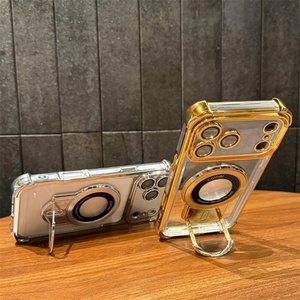 Funda Protectora para Teléfono con Lente de Película 6D Cuadrada, Electrochapada, de TPU, para iPhone 17 Pro Max, Air 16, 15, 14, 13 Plus, con Anillo de Soporte - Product Image 6
