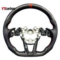 YTcarbon untuk Mazda2 16-21 Suku Cadang Mobil Aksesoris Interior Mobil Gaya Balap Sport Setir Serat Karbon Asli Kustom