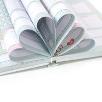 Diario Personalizado con Tapa Dura, Encuadernación en Espiral, Metas de Bienestar, Planificador A5 Sin Fecha, Papelería con Dibujos Animados, Cuaderno de Regalo Inspirador