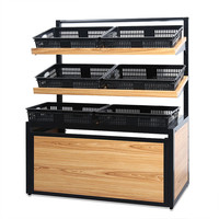Supermarkt Fruit En Groente Display Stand Rek Multi-Layer Grote Opslagruimte Groente En Fruit Display Plank Rekken