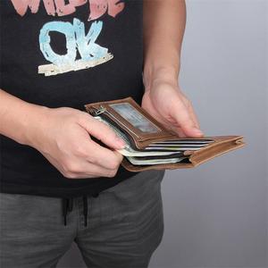Nouveau portefeuille pour homme en cuir véritable, court, anti-vol RFID, avec fermeture éclair, petit portefeuille en cuir - Product Image 2