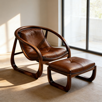 Ensemble de fauteuils inclinables ergonomiques en cuir rembourrés, respirants et confortables, pour salon, appartement, lecture