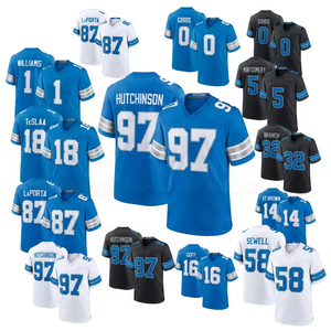 Teamcheap Nueva Camiseta <span class=keywords><strong>de</strong></span> Fútbol Americano Cosida con el Número 16 <span class=keywords><strong>de</strong></span> Jared Goff, el 1 <span class=keywords><strong>de</strong></span> <span class=keywords><strong>Jameson</strong></span> Williams, el 14 <span class=keywords><strong>de</strong></span> St. Brown, el 97 <span class=keywords><strong>de</strong></span> Hutchinson, el 0 <span class=keywords><strong>de</strong></span> Jahmyr Gibbs - Product Image 1