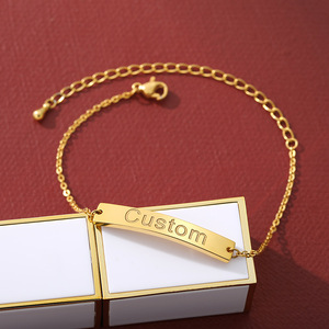 Braccialetti con Coordinate Personalizzate, Catena in Acciaio Inossidabile Incisa, Bracciale con Targhetta Nome Bambino, <span class=keywords><strong>Gioielli</strong></span> Personalizzati - Product Image 3
